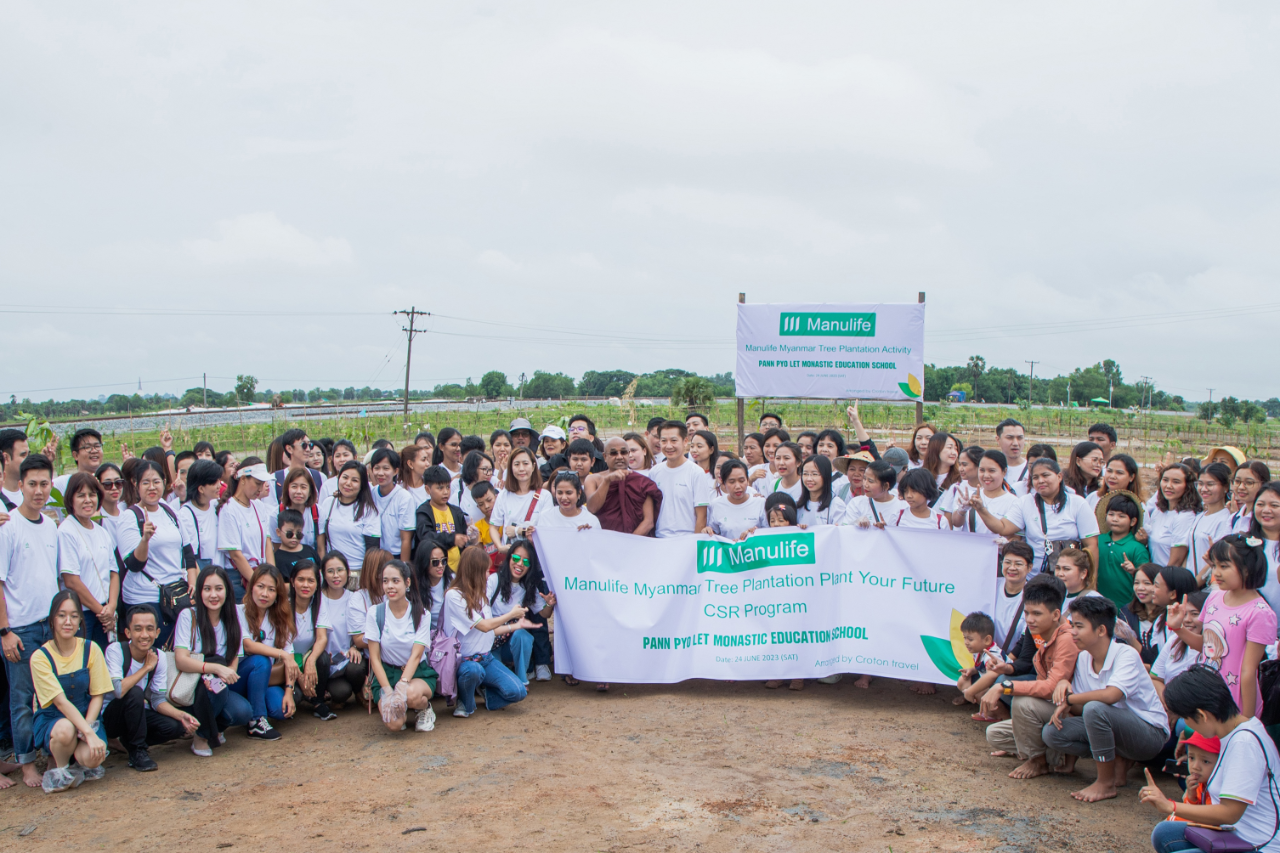 Manulife Myanmar planted a thousand saplings towards greening our future planet